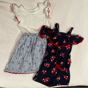 Cat & Jack Americana July 4th America Dress and Romper